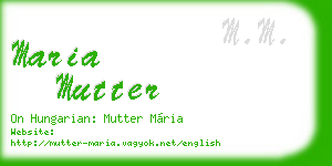 maria mutter business card
